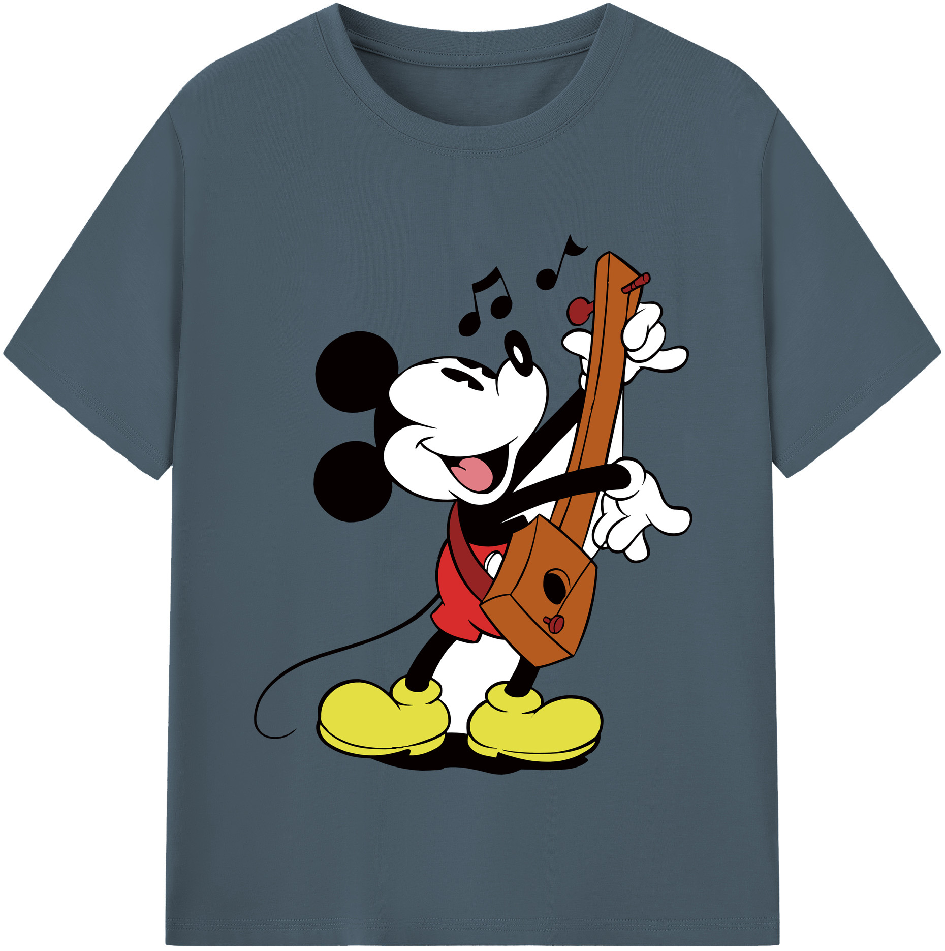 （画像用） ミッキーマウス Mickey Mouse 綿100％半袖Tシャツ（フロントプリント）